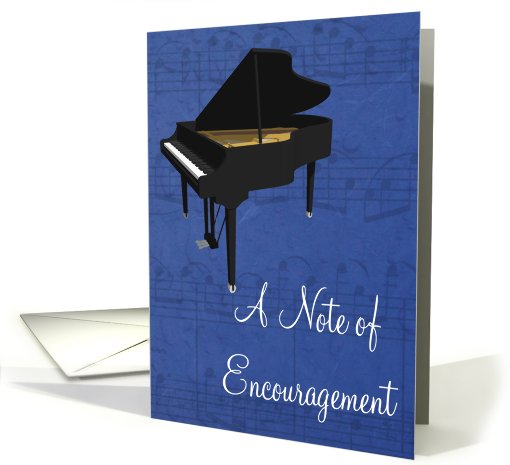 Encouragement, Piano lessons, baby grand card (606948)