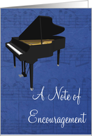 Encouragement, Piano lessons, baby grand card