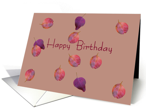 Birthday fall leaves card (250022)