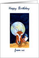 Birthday fox card