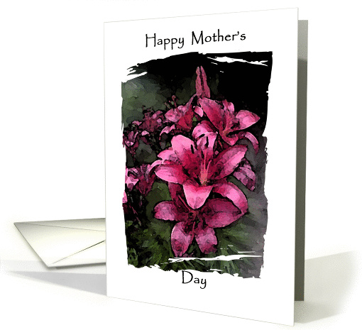 Pink Lillies card (382910)