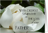 With Sympathy on the loss of your Father-Magnolia card