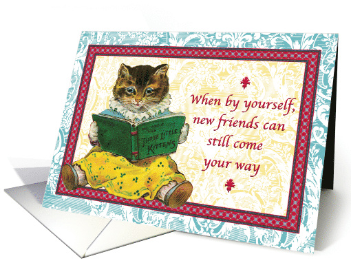 Encouragement Reading Lesson Covid-19 Coronavirus Kitty card (1642612)
