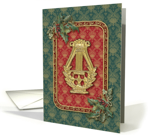 Holiday Lyre card (252994)