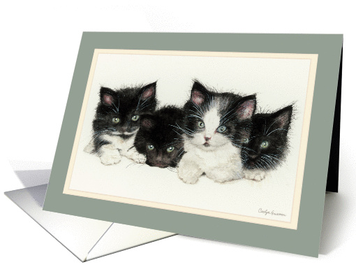 Four Kittens card (444995)