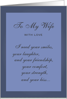 To My Wife-With Love card