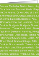 Thank You In Different Languages card