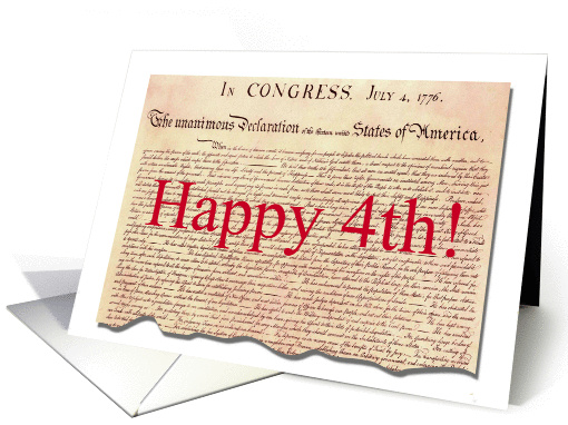 Patriotic Declaration of Independence card (845185)