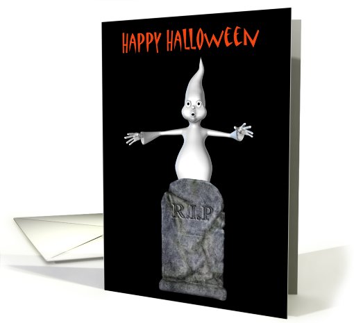Halloween Ghost Tombstone Funny card (484524)