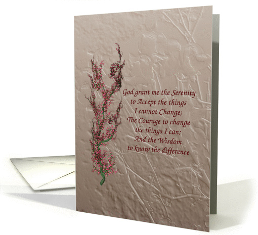 Flowering Tree Serenity Prayer Inspirational Quote card (898891)
