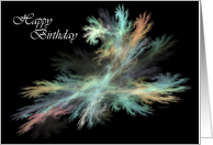 Happy Birthday - General - Fractal Abstract Spray card