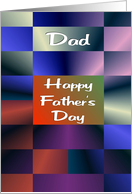 Dad / Happy Father’s Day - A Fractal of Colored Boxes card