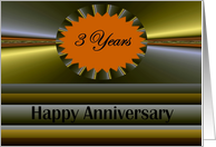 3 years Anniversary Vibrant Fractal Design card