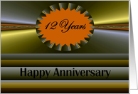 12 years Anniversary Vibrant Fractal Design card