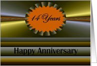 14 years Anniversary Vibrant Fractal Design card