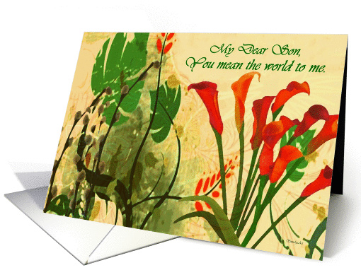 To Son (Goodbye From Terminally ill Parent) Floral Lillies card