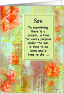 Son Goodbye From Terminally ill Mother or Father card