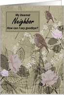 Neighbor Goodbye From Terminally ill Neighbor card