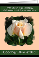 To Mom and Dad - Goodbye From a terminally ill Adult Child card