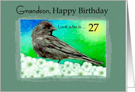 27th / Grandson Birthday - Cassin Finch / Carpodacus cassinii card