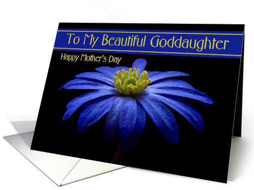 Goddaughter / Happy Mother's Day - Painted Blue Daisy card (1235390)
