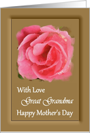 Great Grandma / Mother’s Day - Painted Pink Rose card