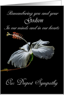 Godson / Our Deepest Sympathy - Painted Hibiscus card