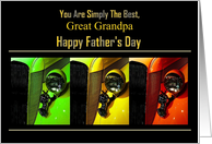 Great Grandpa - Happy Father’s Day - Old Car Front View card