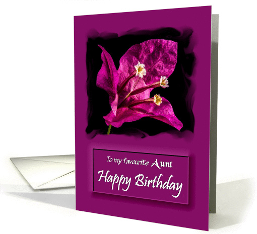 Favourite Aunt / Birthday - Digital Oil Painted Purple... (1279662)