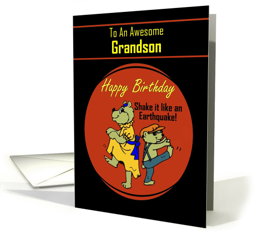 Grandson / Birthday - General - Cartoon Dancing Bears card (1280652)