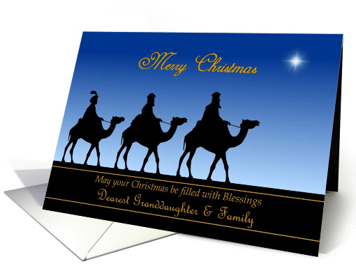 Granddaughter and Family / Merry Christmas - The Three Magi card