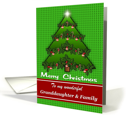 Granddaughter and Family / Merry Christmas - Decorative... (1300936)