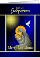 Godparents - Merry Christmas - Madonna and Child card