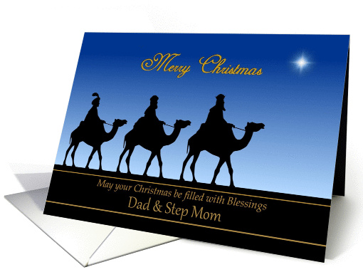 Dad / Step Mom / Merry Christmas - The Three Magi card (1339760)