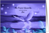 Loss of Son ~ My Deepest Sympathy ~ Dove In Blue Tones card