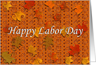 Happy Labor Day - General - Vibrant Abstract Fall Swirl card