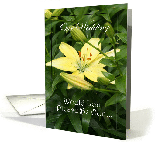Invitation ~ Wedding / Bridal Attendants / Be Our ~ Yellow... (850685)