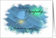 Our Heartfelt Sympathy - Loss Of Son - Dove in Pastels card