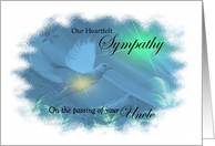 Our Heartfelt Sympathy - Loss Of Uncle - Dove in Pastels card