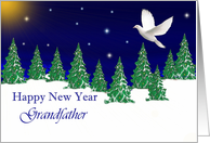 Grandfather - Happy New Year - Peace Dove card