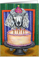 Poodle Birthday card