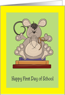 First Day of School Mouse card