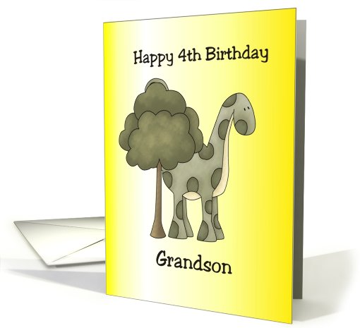 Fourth Birthday Grandson card (673989)
