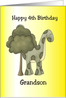 Fourth Birthday Grandson card