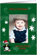 Christmas Photo Card Penquin card