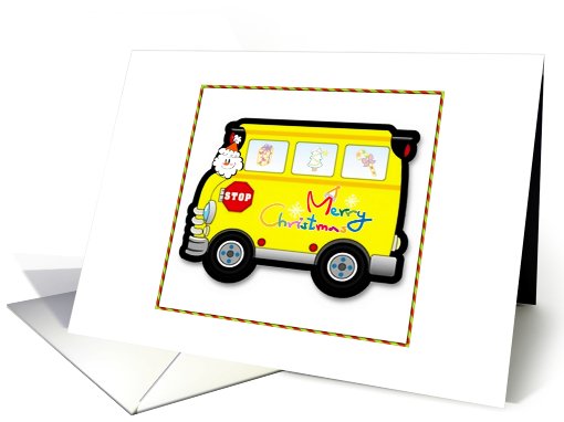 School Bus Driver Christmas Holiday card (717928)