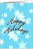 Happy Holidays Snowflakes card