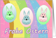 Easter Bunnies - german card