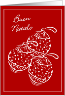 Happy Holidays ornaments italian card