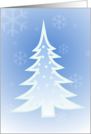 Christmas Tree and snowflakes card